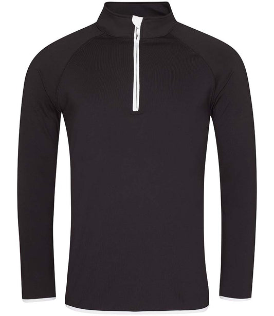 AWDis Mens Cool Half Zip Sweat Top- Sevenoaks