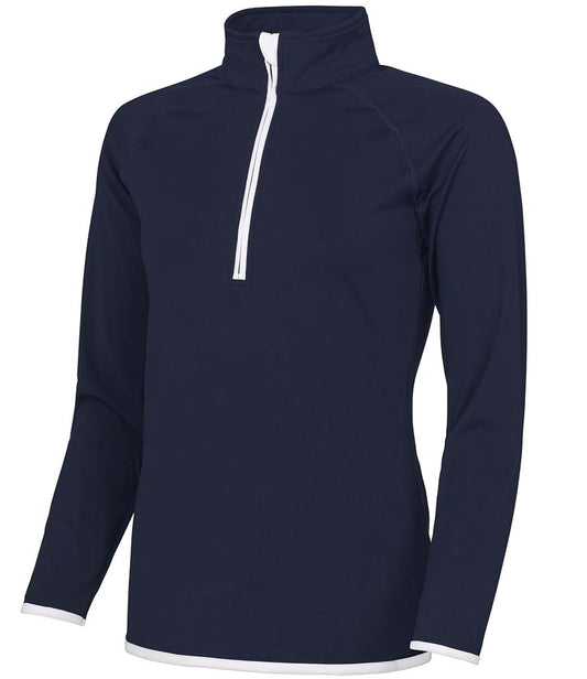 AWDis Ladies Cool Half Zip Sweat Top- Chippenham