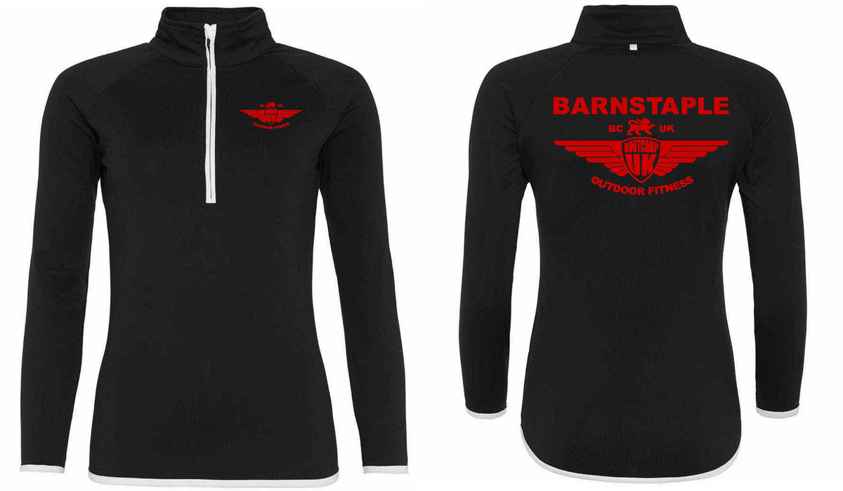 AWDis Ladies Cool Half Zip Sweat Top- Barnstaple