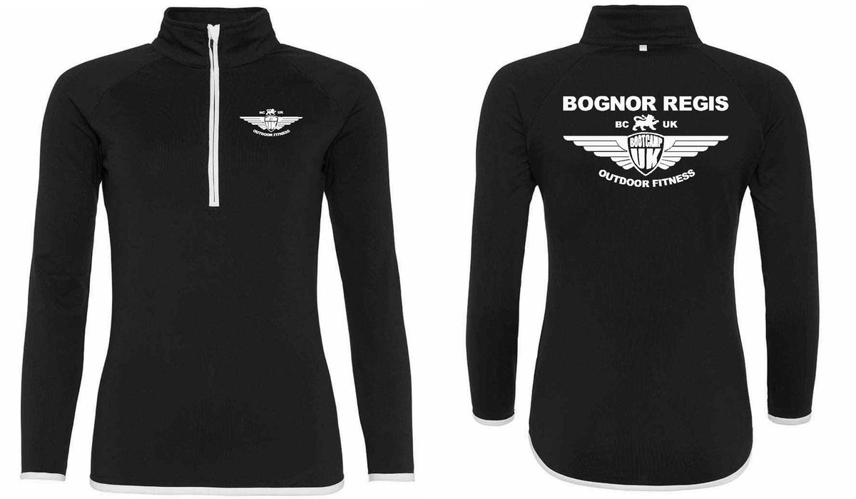 AWDis Ladies Cool Half Zip Sweat Top- Bognor Regis