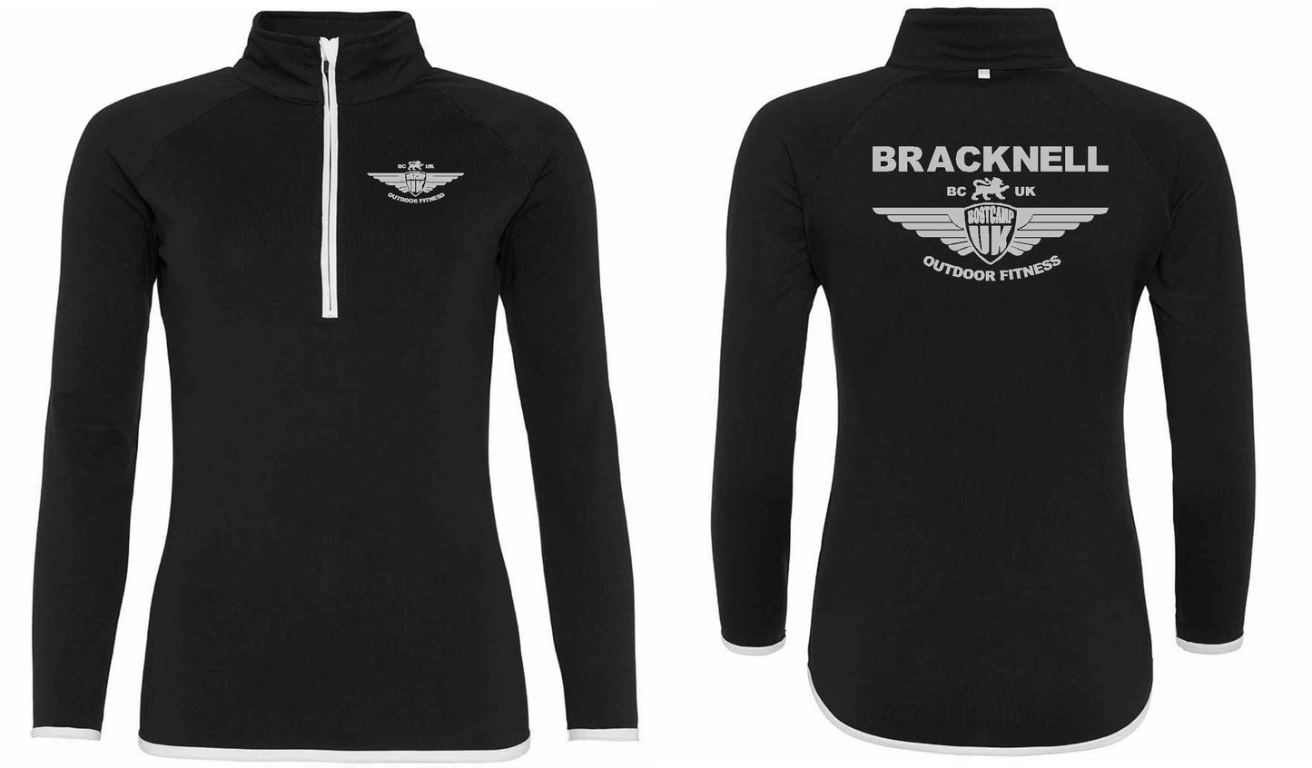 AWDis Ladies Cool Half Zip Sweat Top- Bracknell