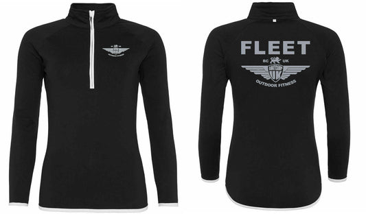 AWDis Ladies Cool Half Zip Sweat Top- Fleet
