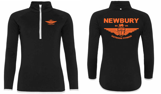 AWDis Ladies Cool Half Zip Sweat Top- Newbury