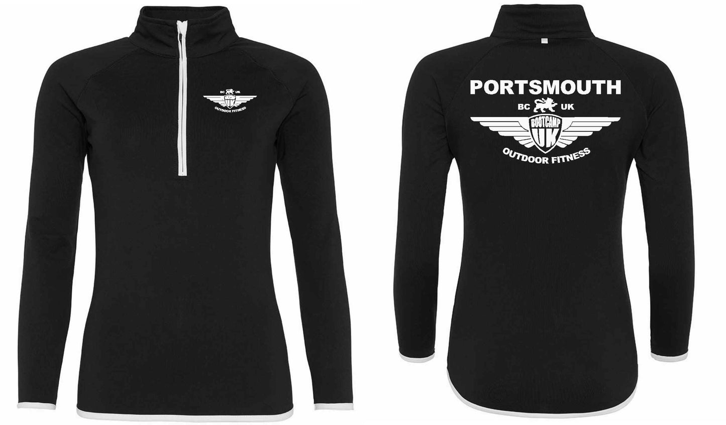 AWDis Ladies Cool Half Zip Sweat Top- Portsmouth