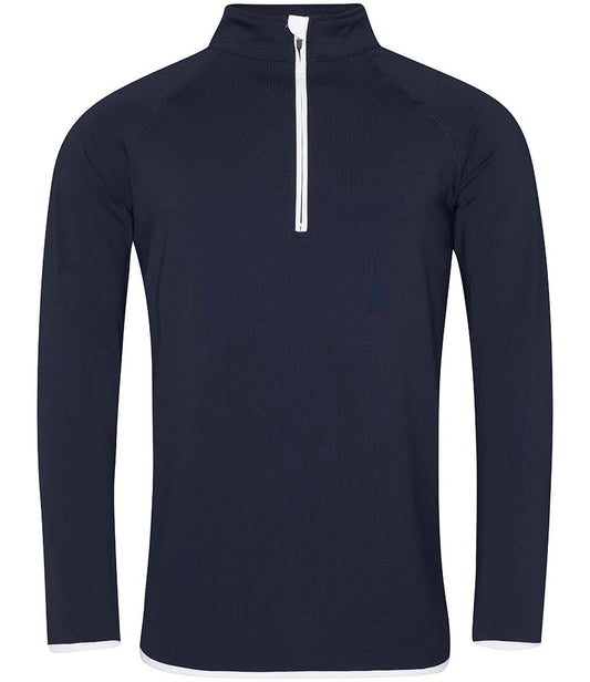 AWDis Mens Cool Half Zip Sweat Top- Poole